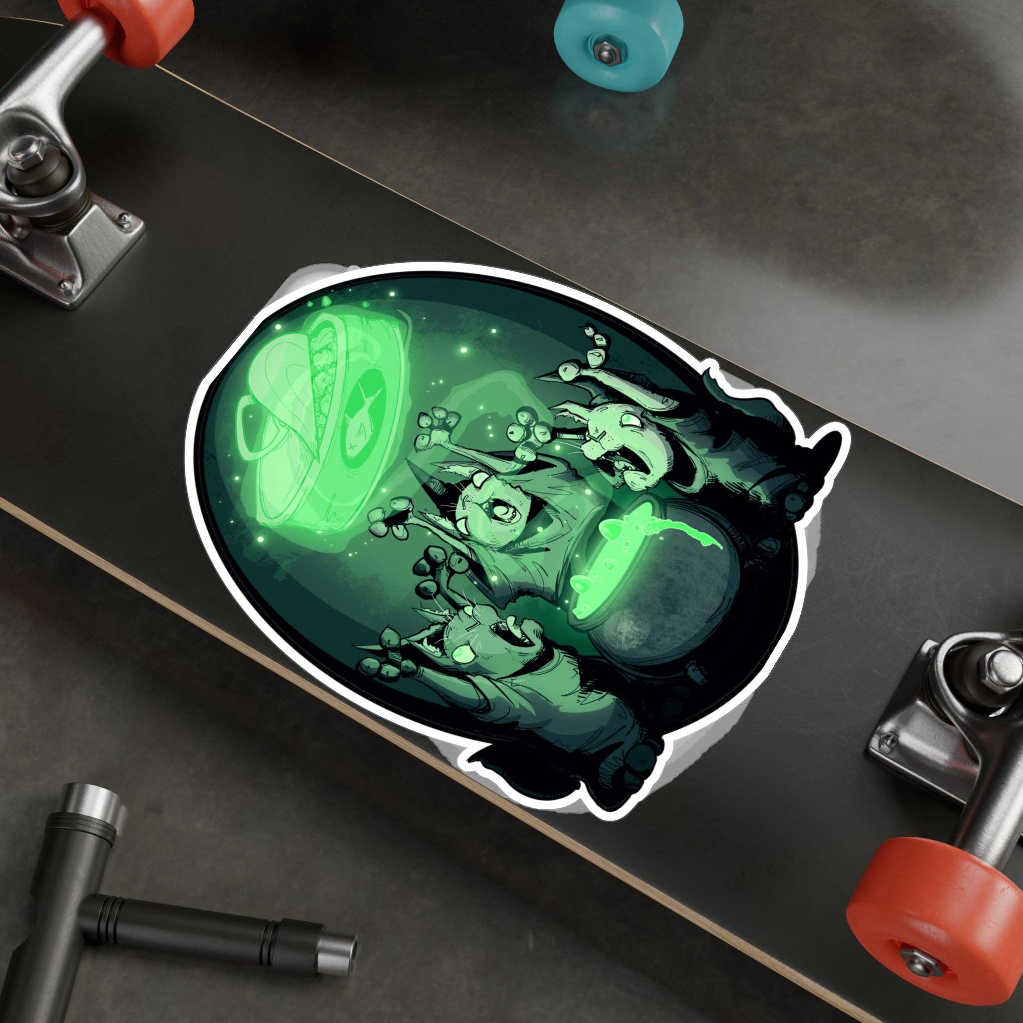 LVB Art - Vente Autocollant - Autocollant en vinyle découpé à la forme Cat Coven8