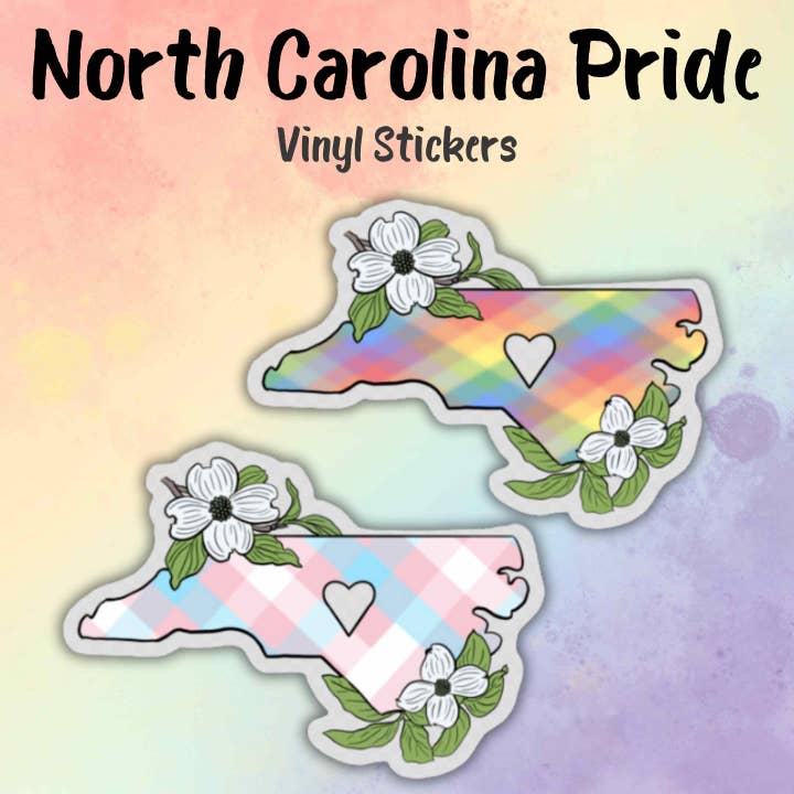 North Carolina Pride Sticker for wholesale by Made by Max Designs