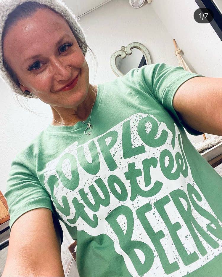 Flags Over Wisconsin – Großhandel T-Shirt mit Siebdruck – Unisex – T-Shirt für Paare mit zwei Baumbeern (Wisconsin)4