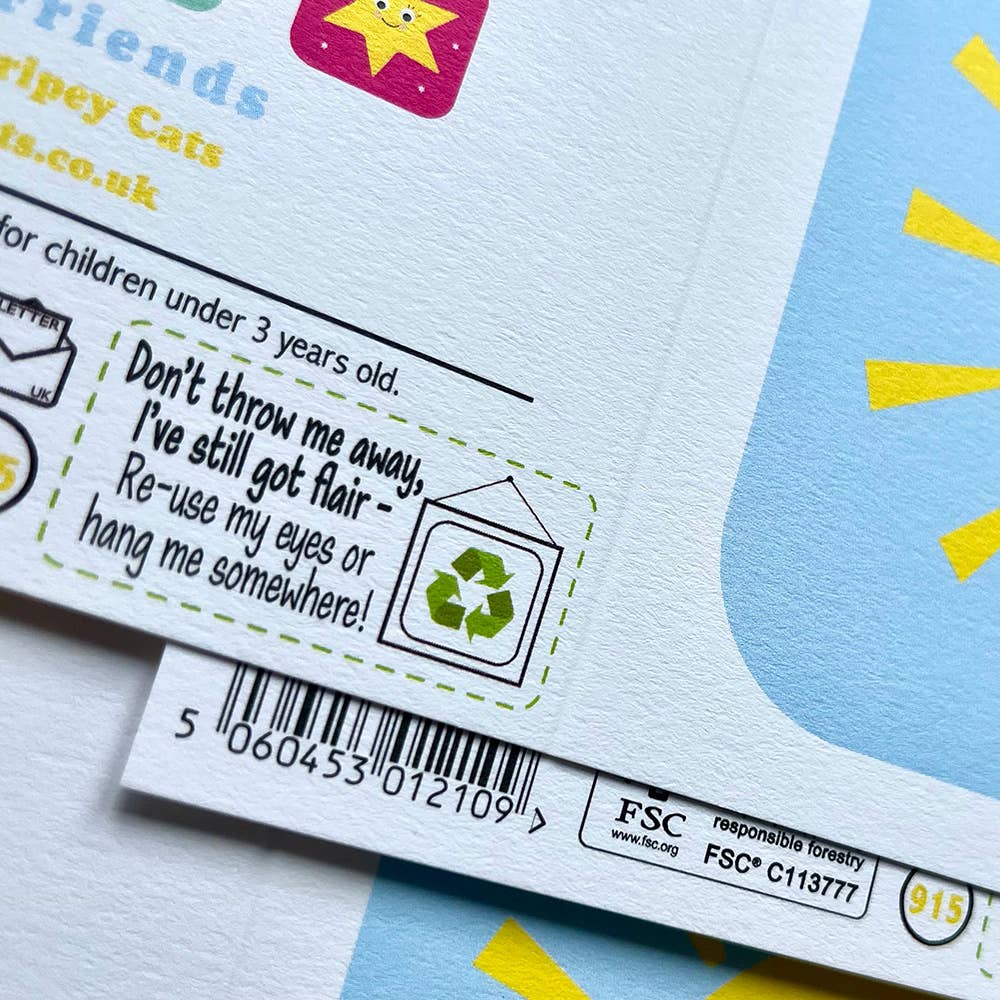 Stripey Cats Cards - Vente Cartes d'anniversaire - Carte d'anniversaire ensoleillée | Cartes de vœux | Cartes de positivité3