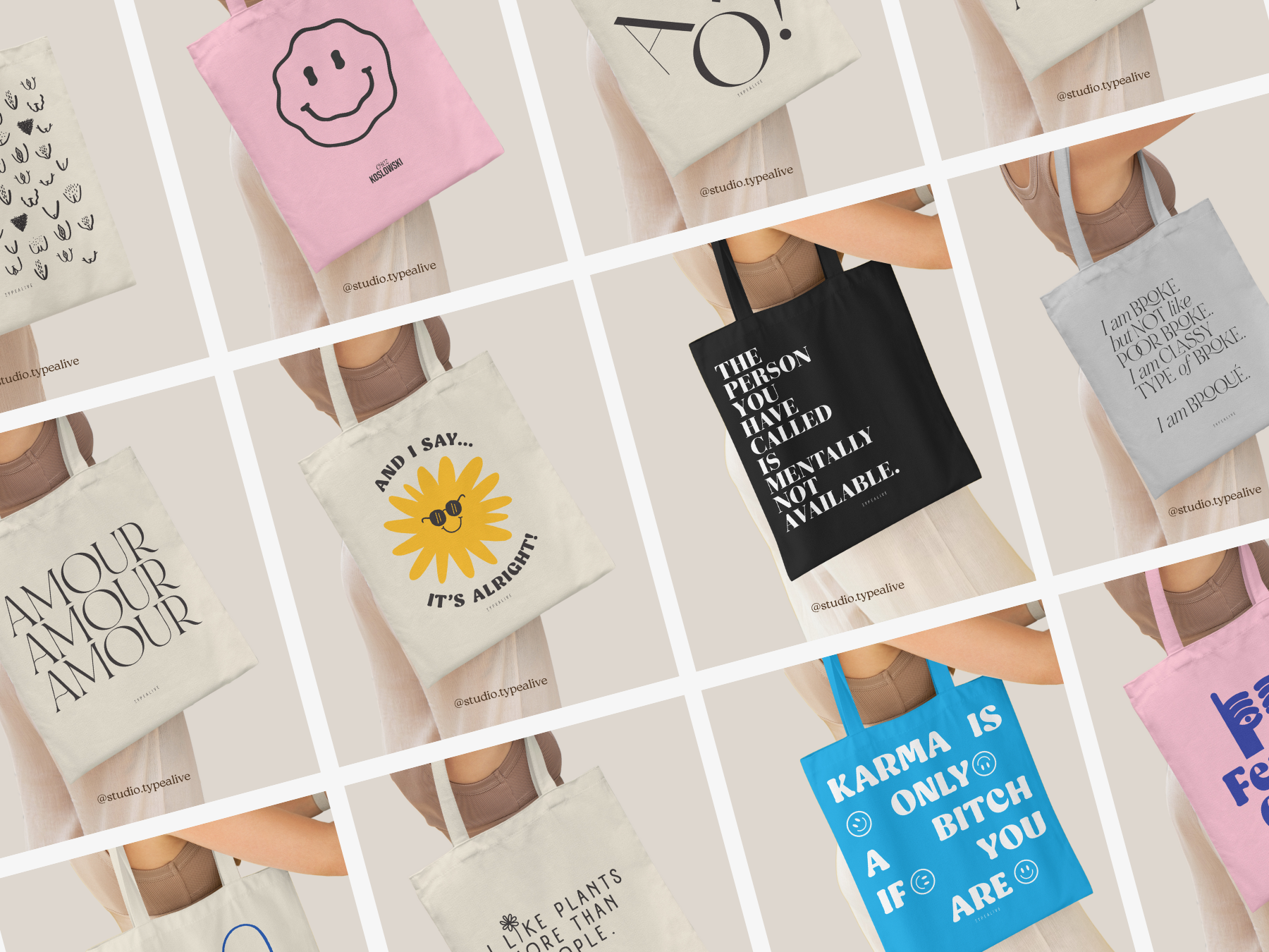 typealive - Wholesale Grocery/Shopping Bag - Mystery Box / 15 Cotton Bags2