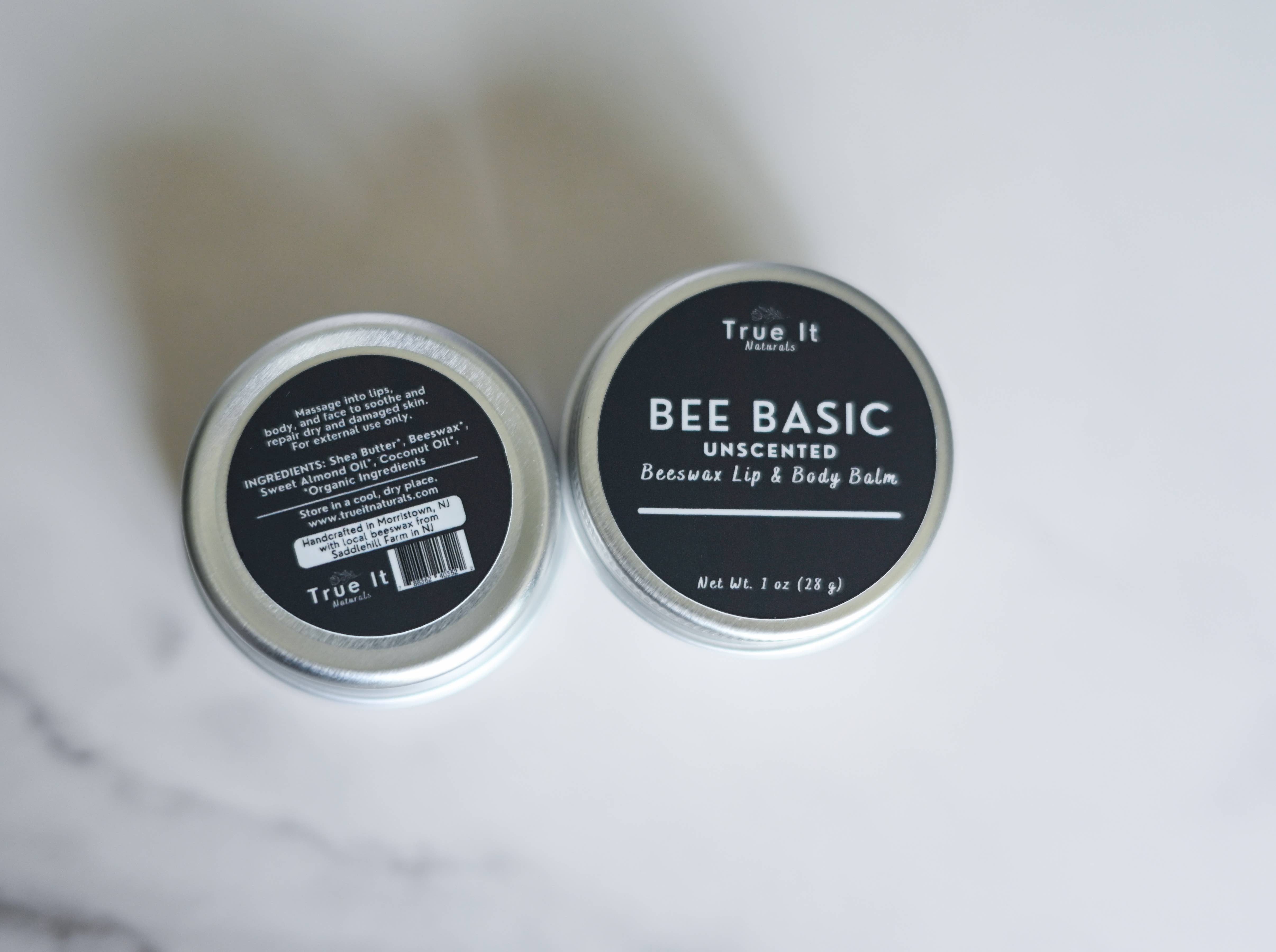 True It Naturals – wholesale Lip Balm – Unscented Lip Balm - BEE BASIC | Beeswax Balm Tin3