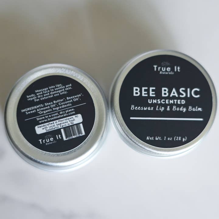 True It Naturals - Wholesale Lip Balm - Unscented Lip Balm - BEE BASIC | Beeswax Balm Tin3