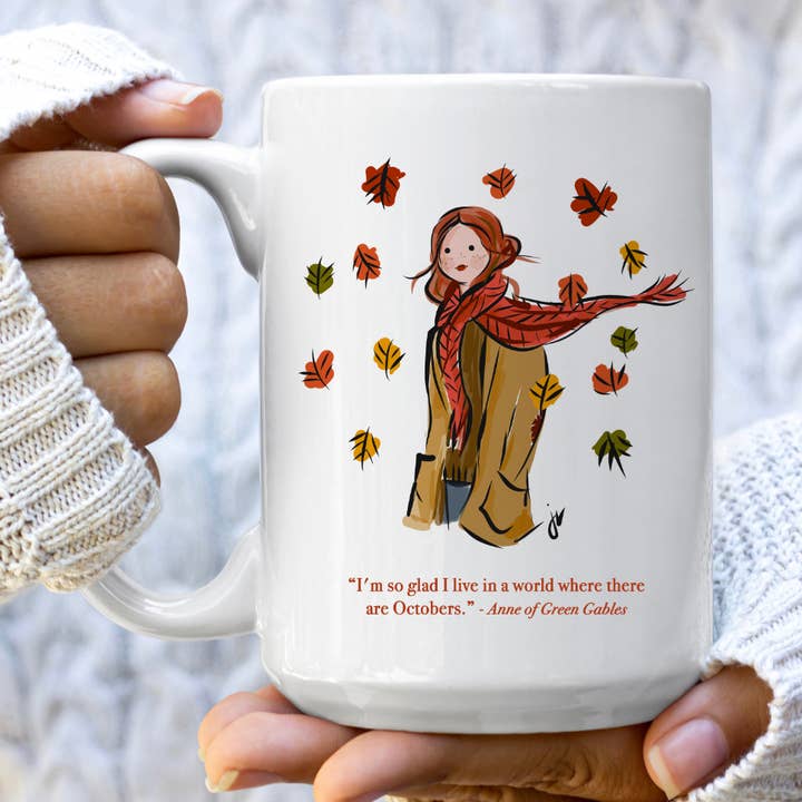October Anne of Green Gables Mug for wholesale by Jennifer Vallez