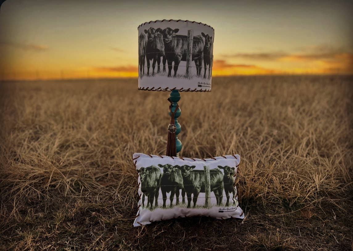 Red Dirt Ranch Clothing Company - Wholesale Lamp Shade - Lampshade Angus Cattle Herd3
