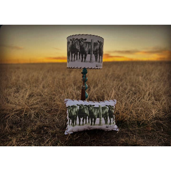 Red Dirt Ranch Clothing Company - Wholesale Lamp Shade - Lampshade Angus Cattle Herd3