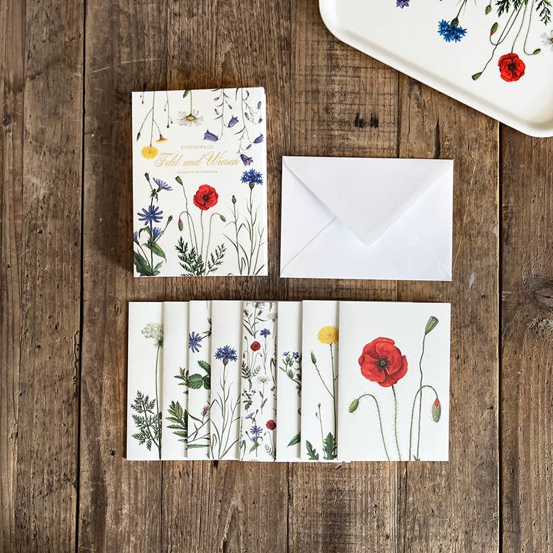Koustrupco - Wholesale Stationery/Notecard Set - Cardfolder Feld & wiese - 8 cards w/envelopes (german)1