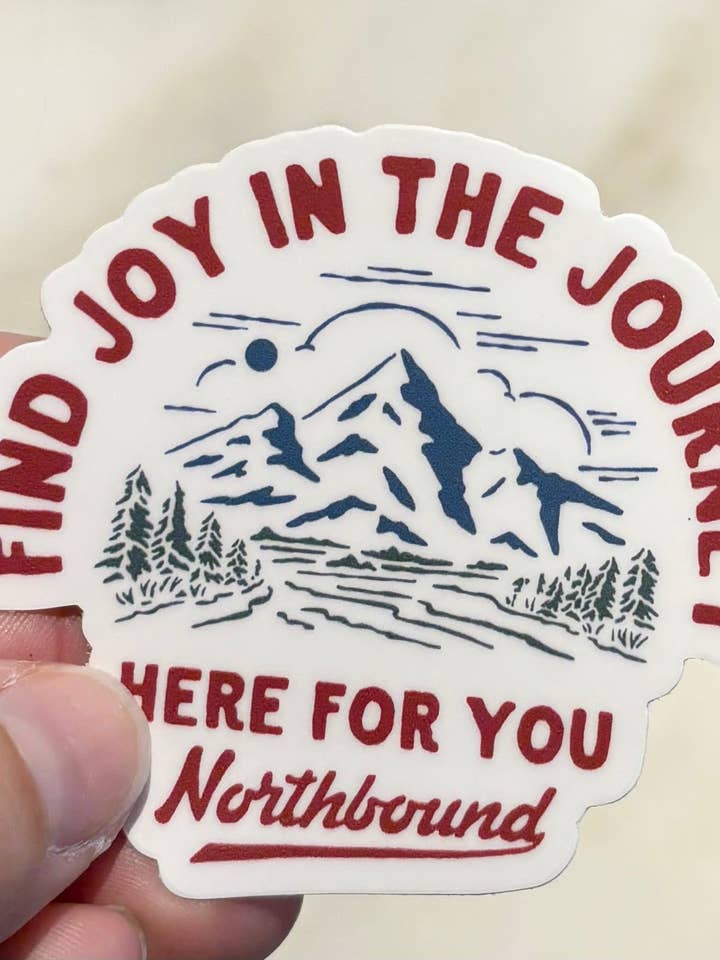 Find Joy in The Journey Sticker for wholesale by Here For You Clothing