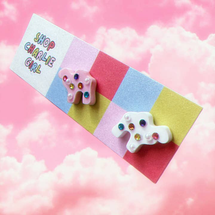 Animal Cracker Acrylic Stud Earrings for wholesale by Shop Charlie Girl