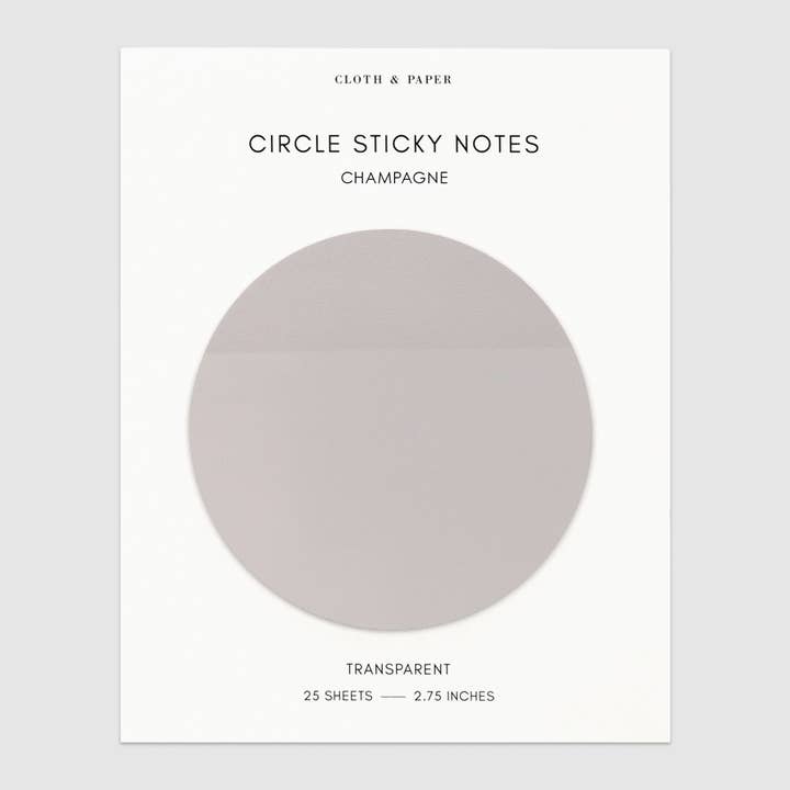 Cloth & Paper - Wholesale Sticky Notes - Transparent Circle Sticky Notes12