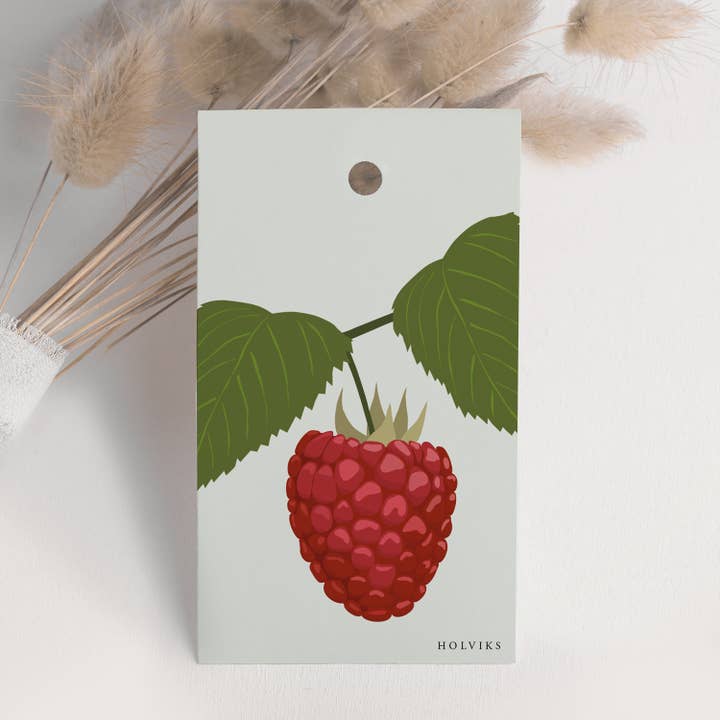 Gift tag Raspberry for wholesale by Holviks