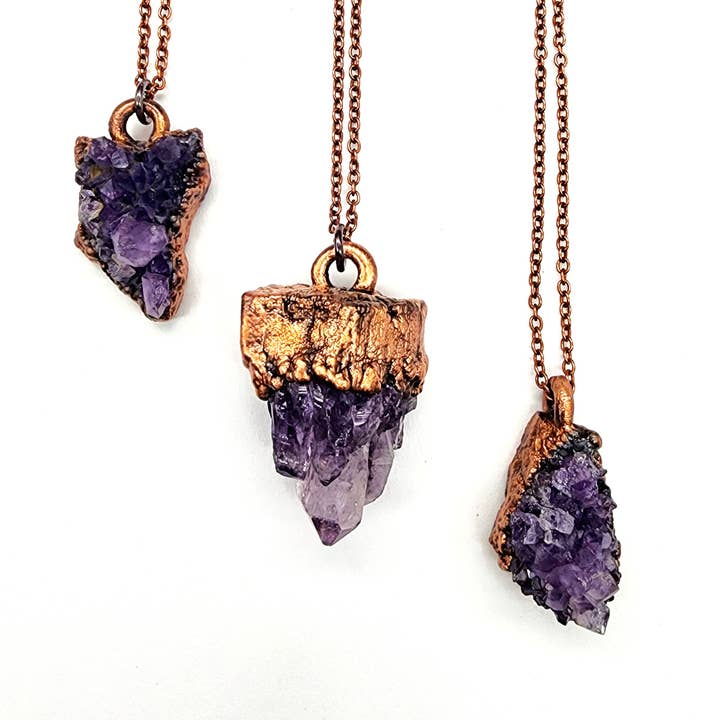 Amethyst Cluster Necklace for wholesale by MergingMetals