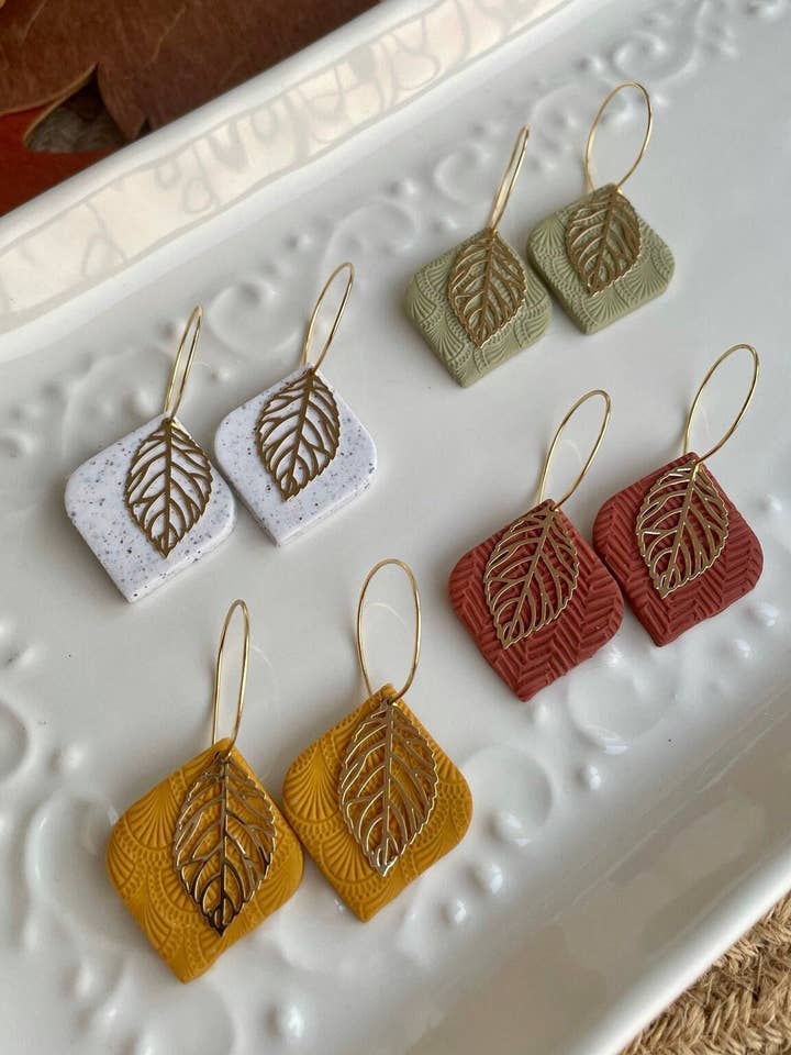 The Sara Hoops | Lightweight Polymer Clay Earrings for wholesale by Clay Nicely