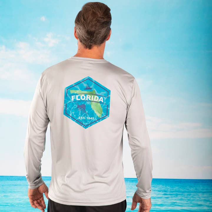 "Florida Water Camo" UPF 50 Performance Ultra Comfort Shirt for wholesale by Caloosa WaterWear
