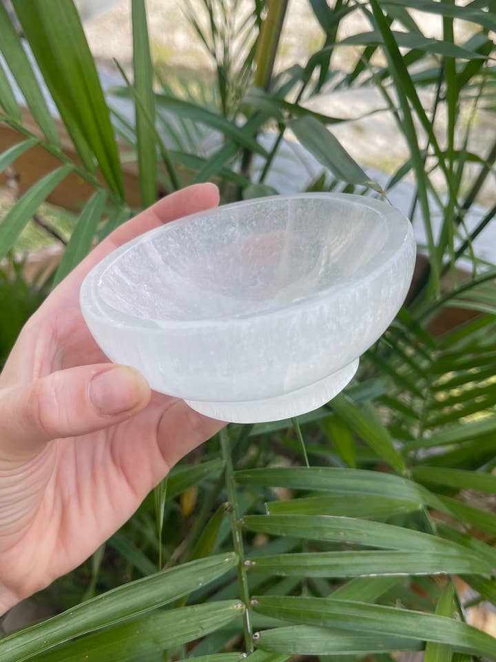 10 cm Selenite Bowl for wholesale by The Healing Hedge Witch