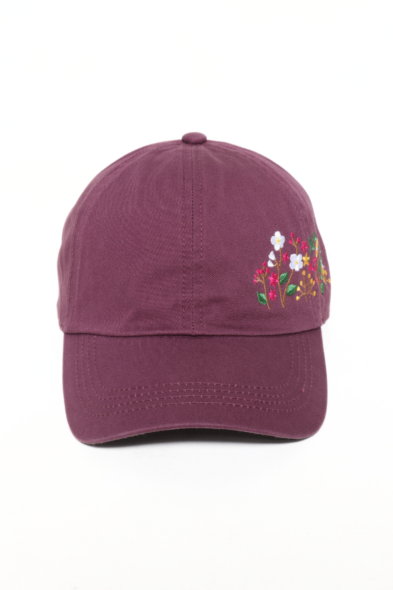 David And Young - Wholesale Baseball Cap - Women's - Flowers Side Embroidery Cotton Baseball Cap5