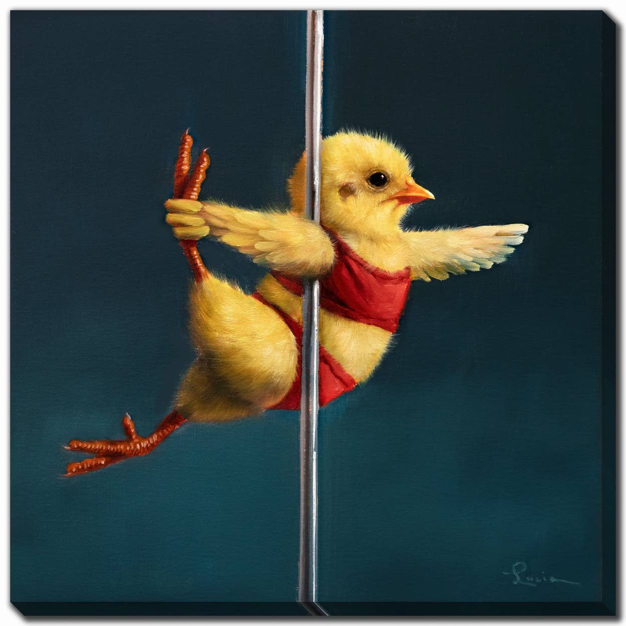 Streamline Art - Wholesale Wall Accent - Pole Chick Rocket Woman Printed 24x24 Canvas Wall Art0