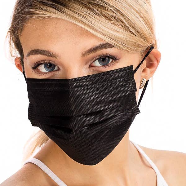 Cap Zone - Venta al por mayor Mascarilla facial protectora - Mascarilla negra desechable2