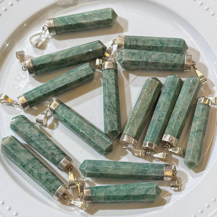 AVENTURINE PENDANTS WITH STERLING SILVER for wholesale by Metaphysical & Healing Crystals