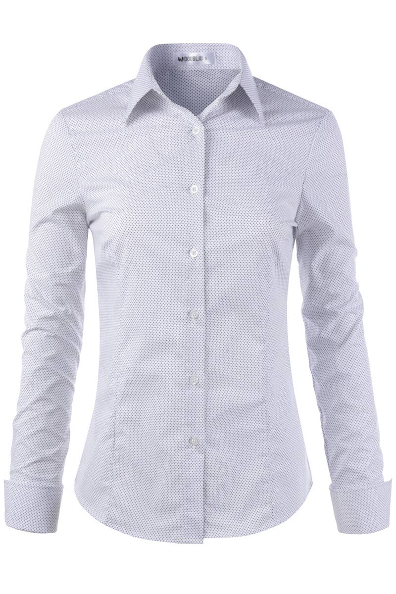 NINEXIS - Vente Chemise à col boutonné – femme - CWTDSL028_Chemises à col boutonné à manches longues20