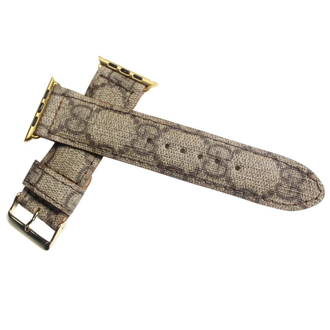 ANAGHE ATELIER - Venta al por mayor Correas de reloj - Unisex - Correa reciclada de Gucci para Apple Watch, color marrón1