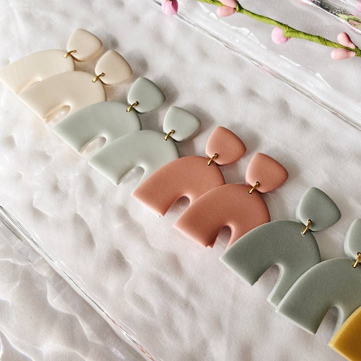 SageClayCo - Wholesale Dangle Earrings - Aspen - Hand Made Polymer Clay Earrings8