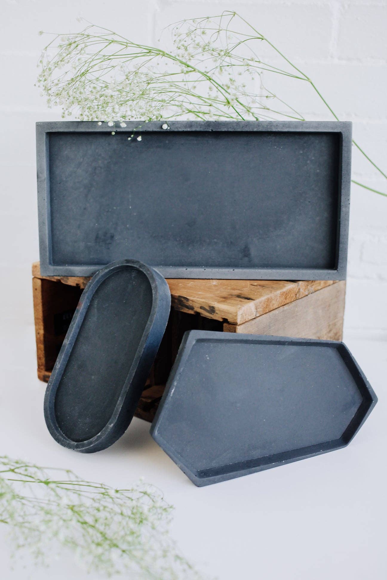 poured + crafted - Wholesale Sieradenschaaltje - Groot betonnen dienblad, sieradenlade, organizer4