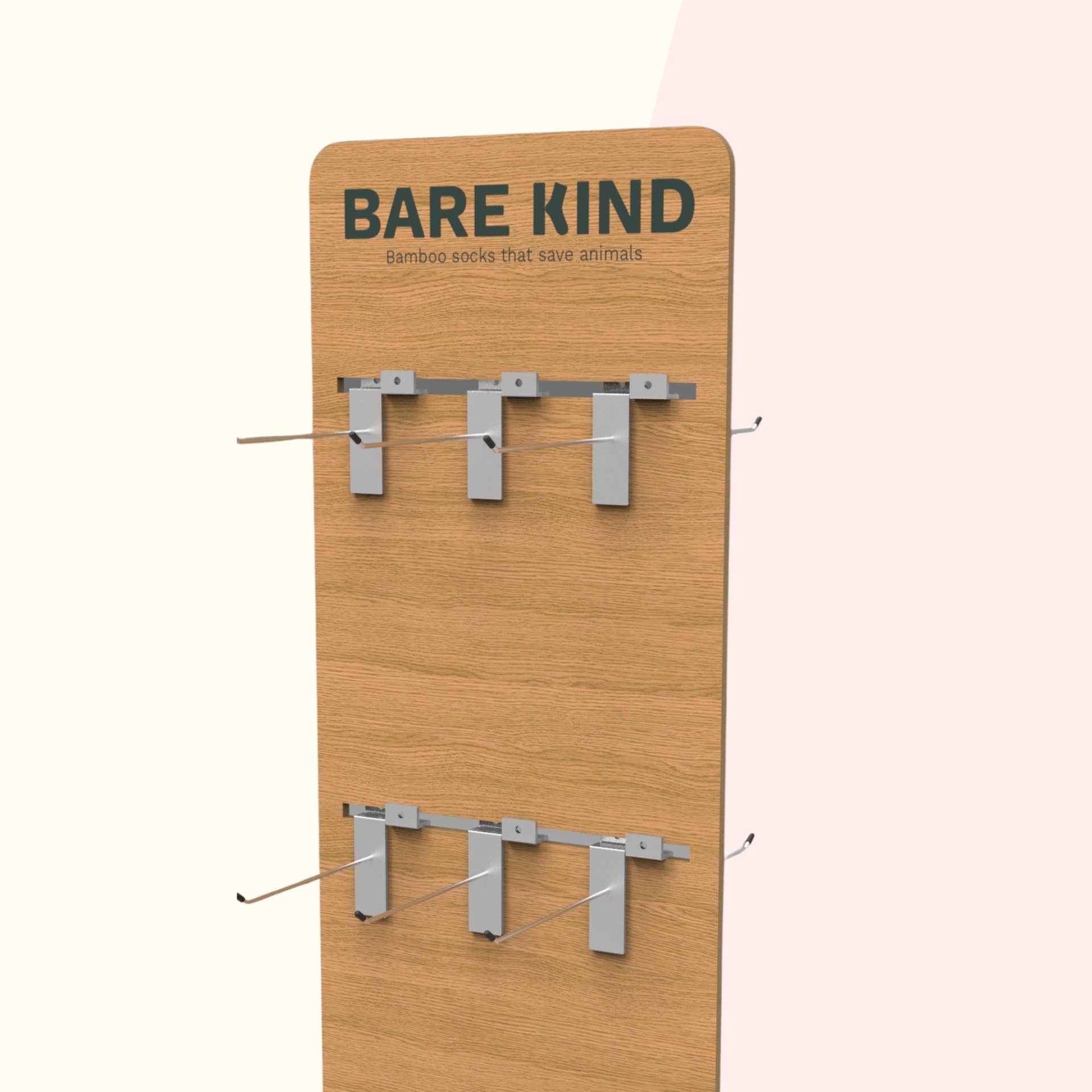 Bare Kind Socks - Vendita all'ingrosso Vetrina per rivenditori - Accessori - Espositore da banco bifacciale | POS | Punto vendita1