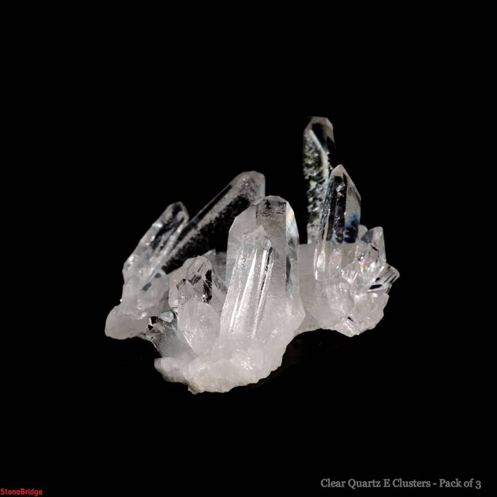 Stonebridge Imports - Wholesale Spiritual Stone/Crystal - Clear Quartz Clusters Extra Quality - Mini 1/2" to 1" - 3 Pa4
