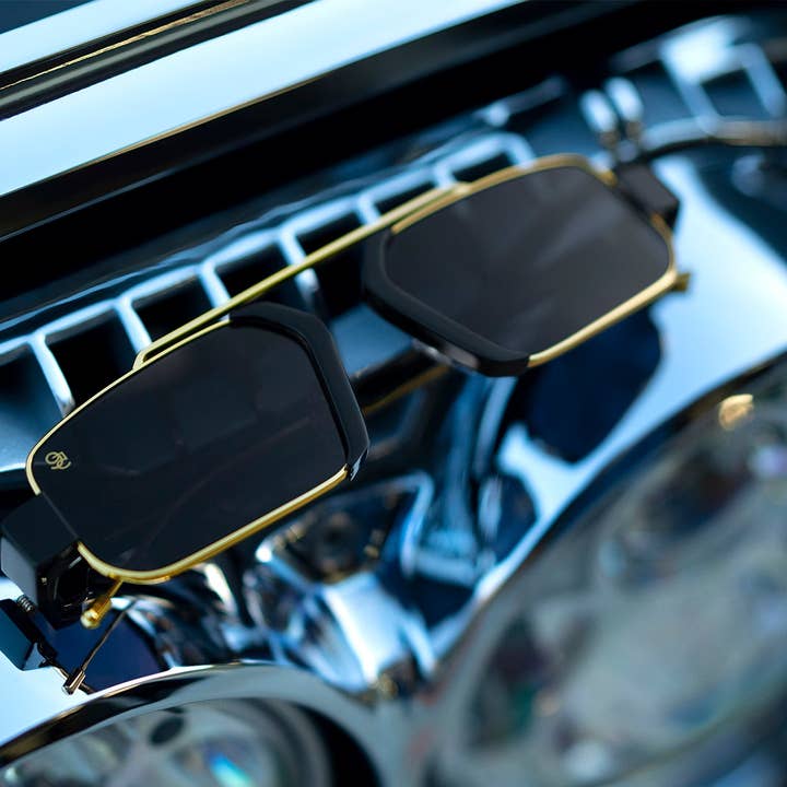 9FIVE - Wholesale Sunglasses - Unisex - 9FIVE Logan Black & 24K Gold Sunglasses