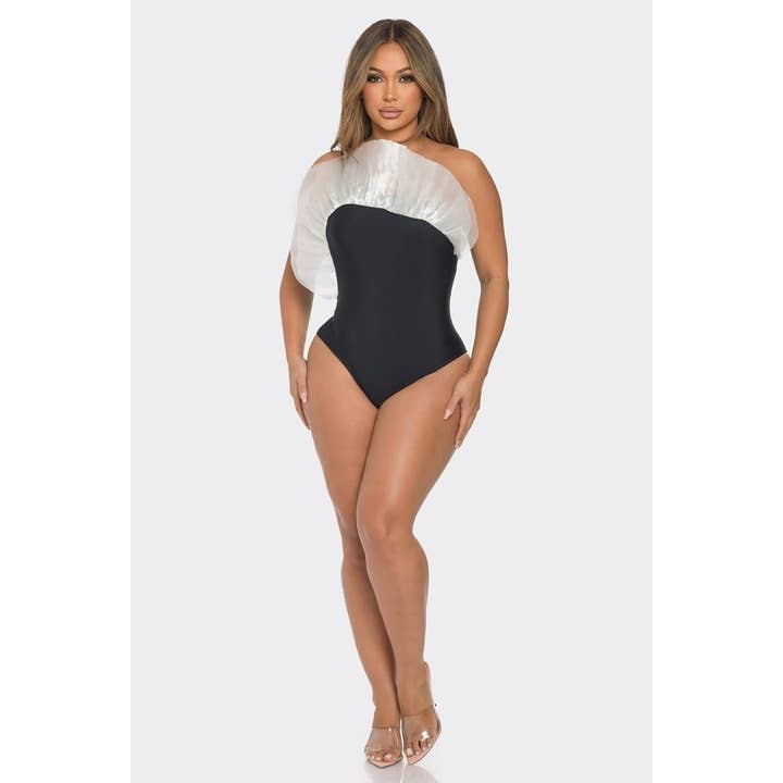 Body asymétrique à blocs pour la vente par Esmeray Clothing