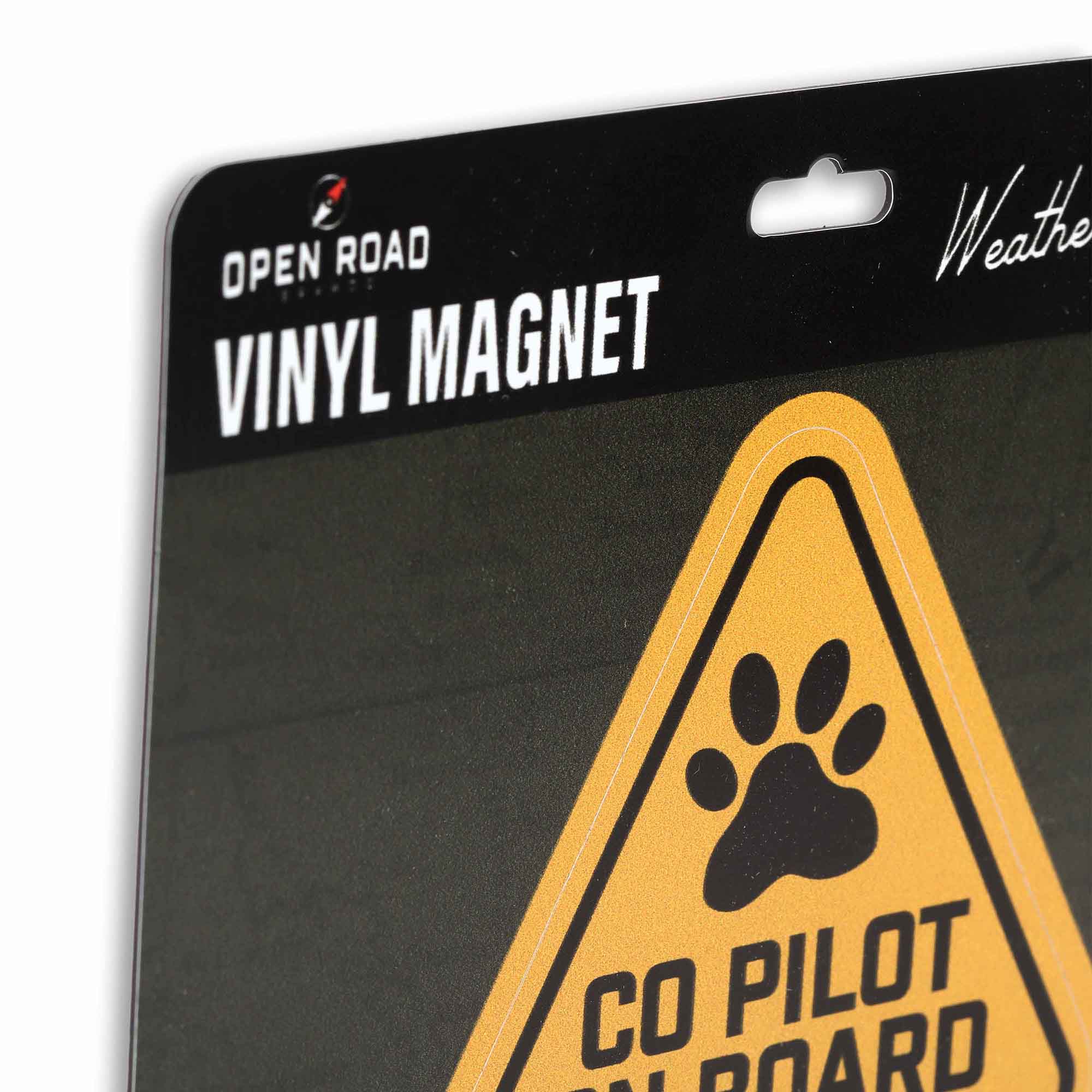 Open Road Brands, LLC - Vente Aimants - Aimant en vinyle Co-Pilot on Board Dog Paw2
