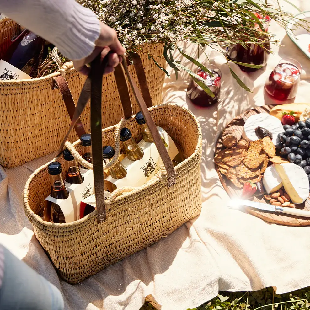 DarKech - Wholesale Beach Bag - REED BASKET WITH LEATHER Handles5