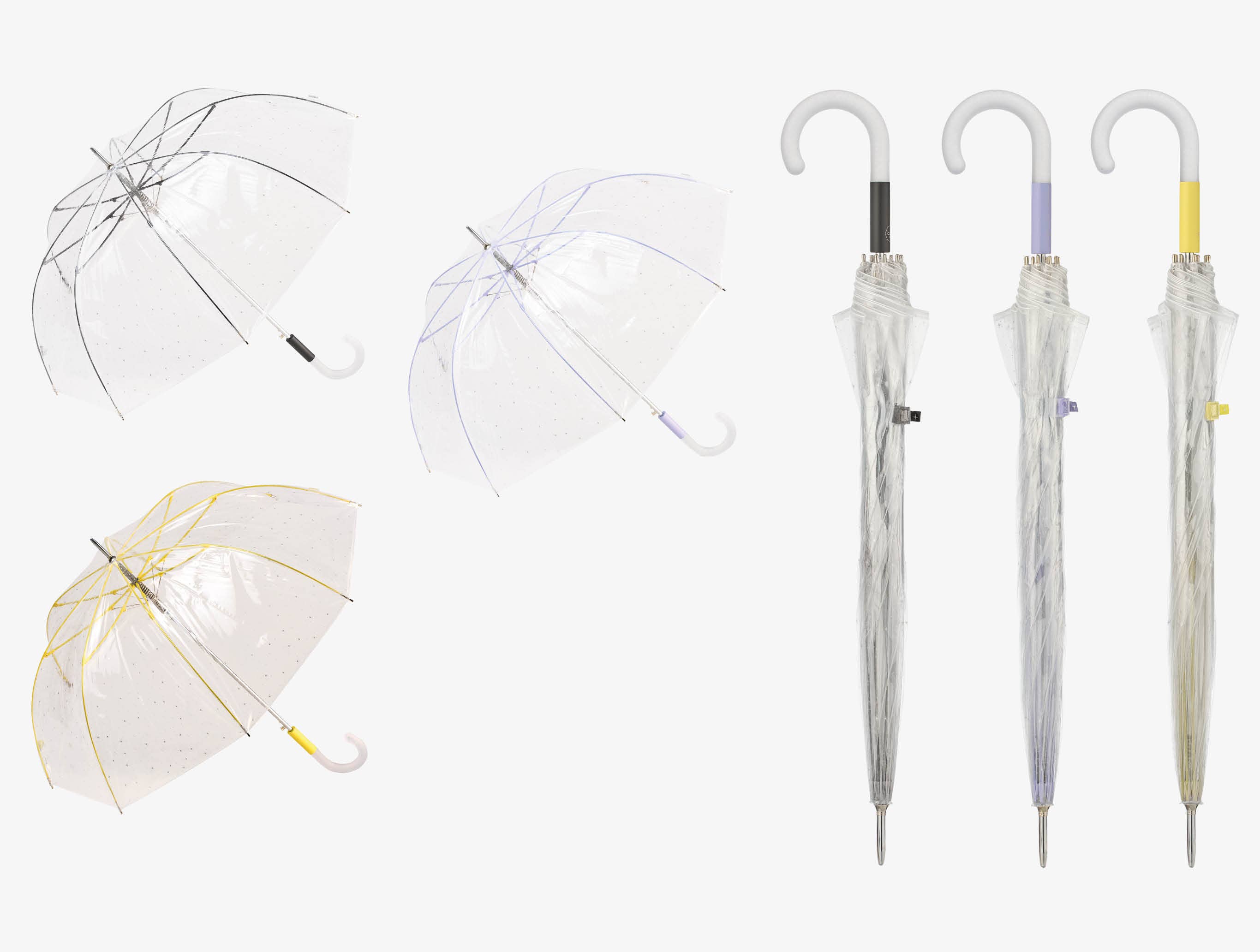 Mkr International – wholesale Umbrella – Women's – Long Transparent Umbrella Stars3