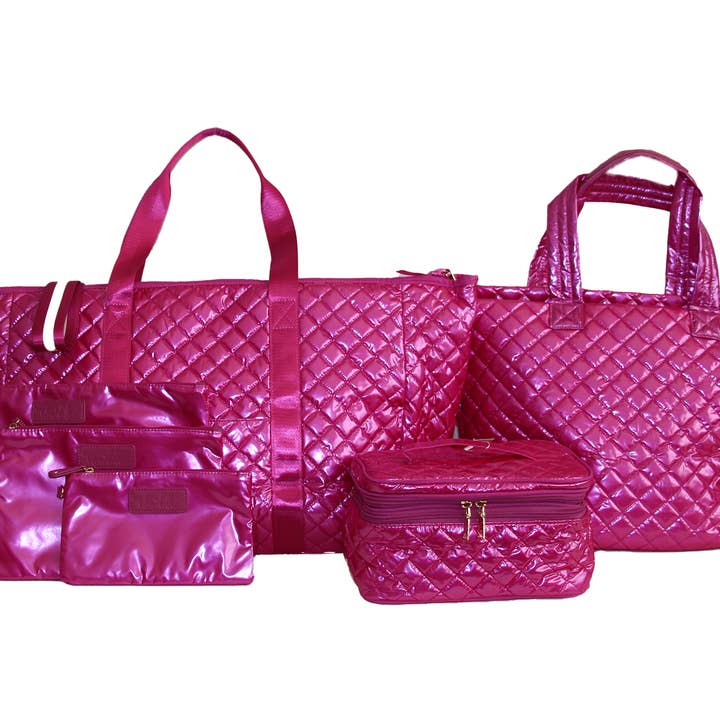 Lemonbella - Wholesale Weekender Bag - Women's - The Debra Diamond Weekender Vibrant Fuschia