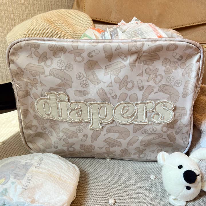 KENZKUSTOMZ - Wholesale Diaper Caddy - Baby - Diapers XL - Clear Coat Bag