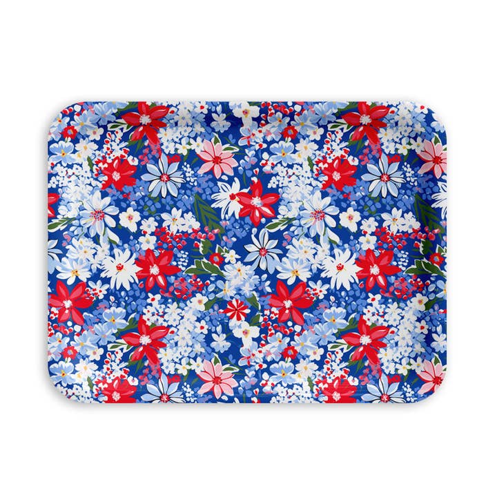 Americana Patriotic Garden Serving Tray: Three Sizes for wholesale by The Muddy Dog