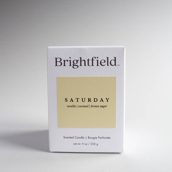 Brightfield - Wholesale Jar/Filled Candle - Saturday Non-Toxic Coconut Soy Candle with Wood Wick