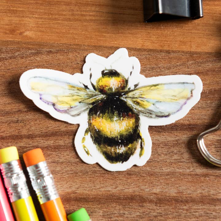 Pegatina de vinilo Bumble Bee Adhesivo de abeja para venta al por mayor de Alla Dickson Art