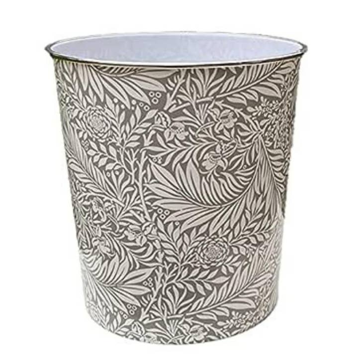 Waste Paper Dust Bin Round Plastic Floral Pattern 7.7L for wholesale by Home Shopa