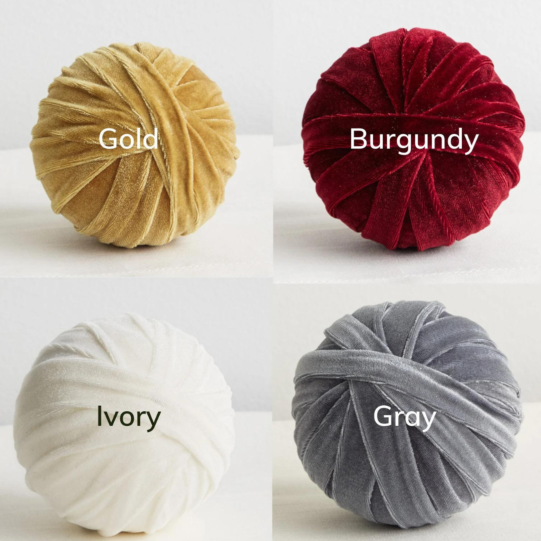 Your Heart's Content - Wholesale Decorative Tabletop Object - Velvet Spheres Spring Table Decor Fall Centerpiece Gift for10