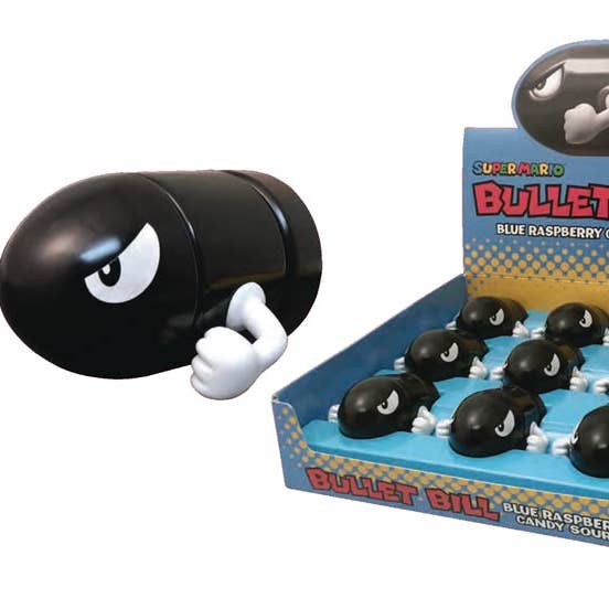 Boston America Super Mario Nintendo Bonbons Acidulés Bullet Bill 9ct pour la vente par Long Island Candy Factory