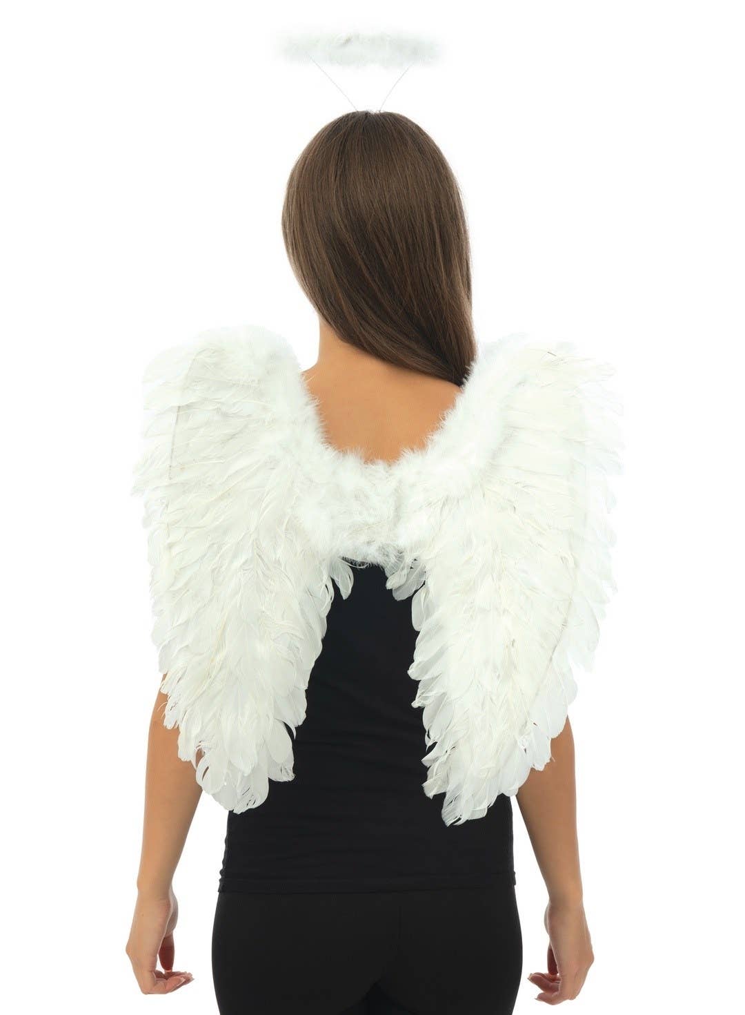 P'tit Clown - Wholesale Costume - Women's - Feather Angel Wings - 50 X 50 cm - White1