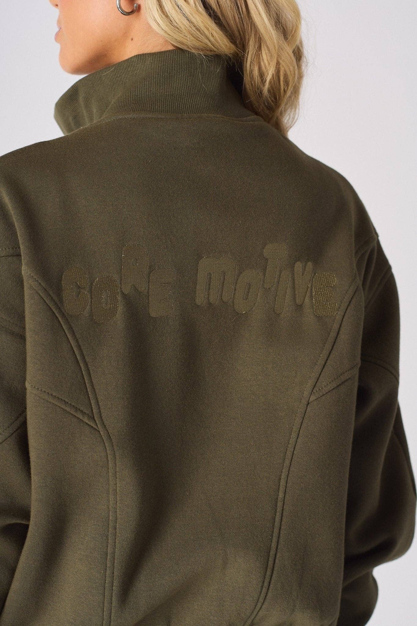 JMOJO UK Limited – wholesale Sweatshirt – Women's – Tirra Zip Up Sweatshirt – Khaki9