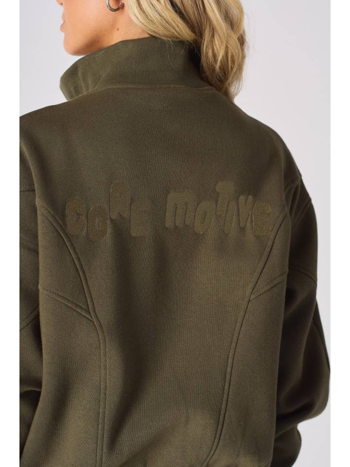 JMOJO UK Limited – wholesale Sweatshirt – Women's – Tirra Zip Up Sweatshirt – Khaki9