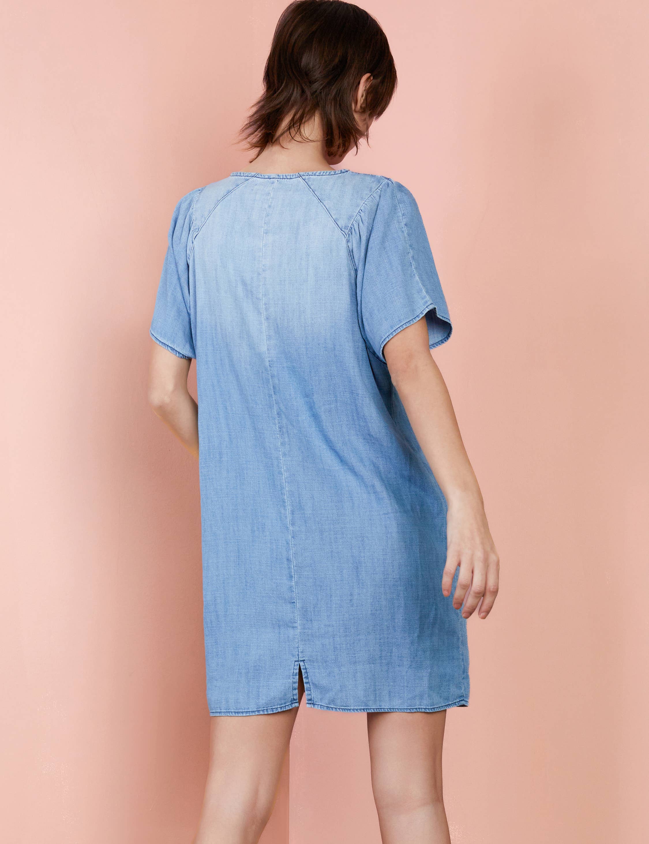 Denim Puff Dress for wholesale on Faire4