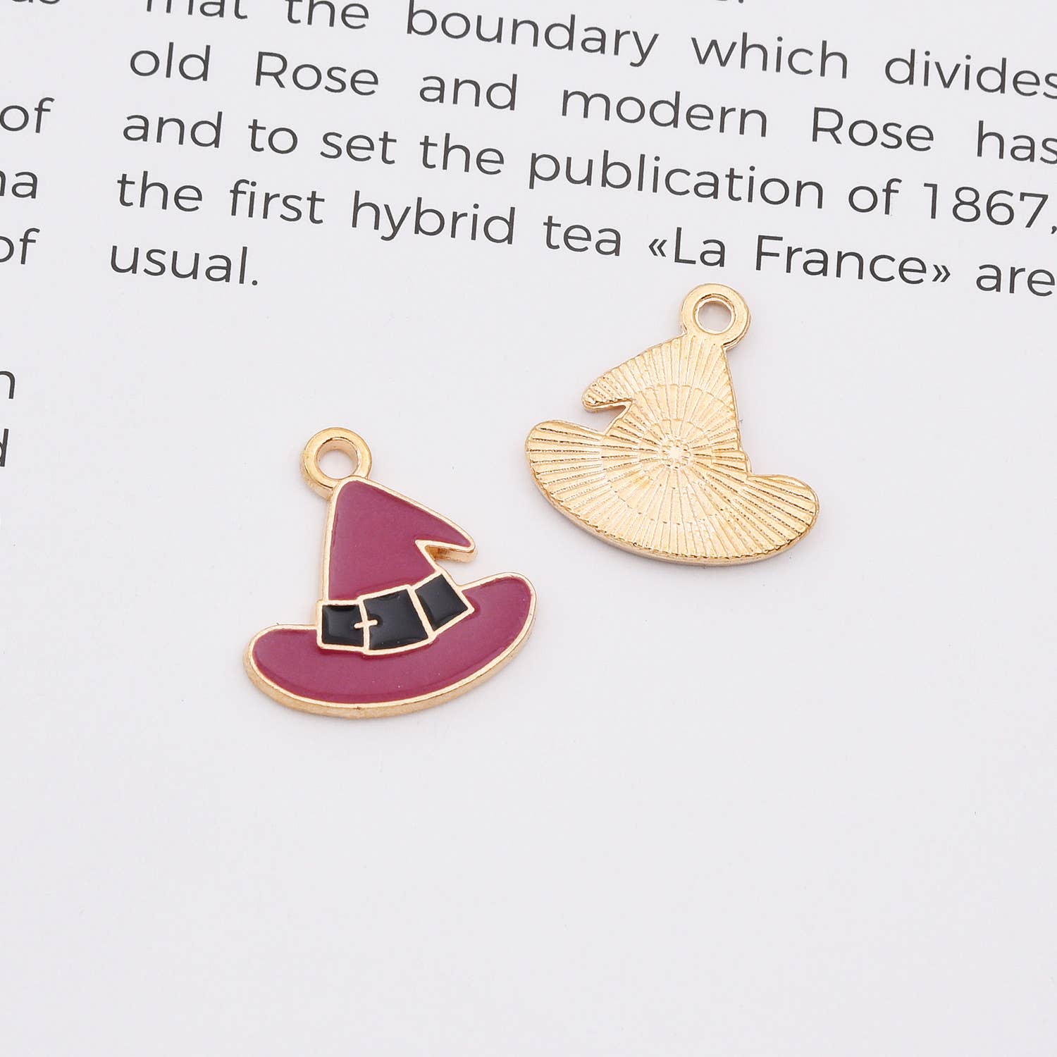 findings4uGem – wholesale Hänge-/berlockhalsband – Guldpläterad Emalj Halloween Fint Berlockhänge, CP215038