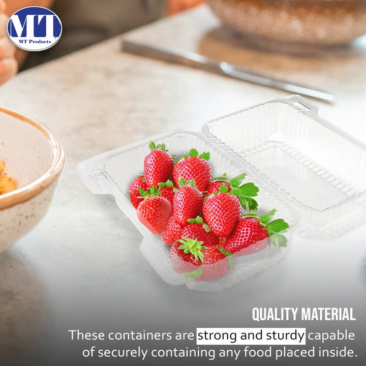 MT Products - Wholesale Food Storage Container - MT Products Plastic Loaf Containers with Hinged Lid3