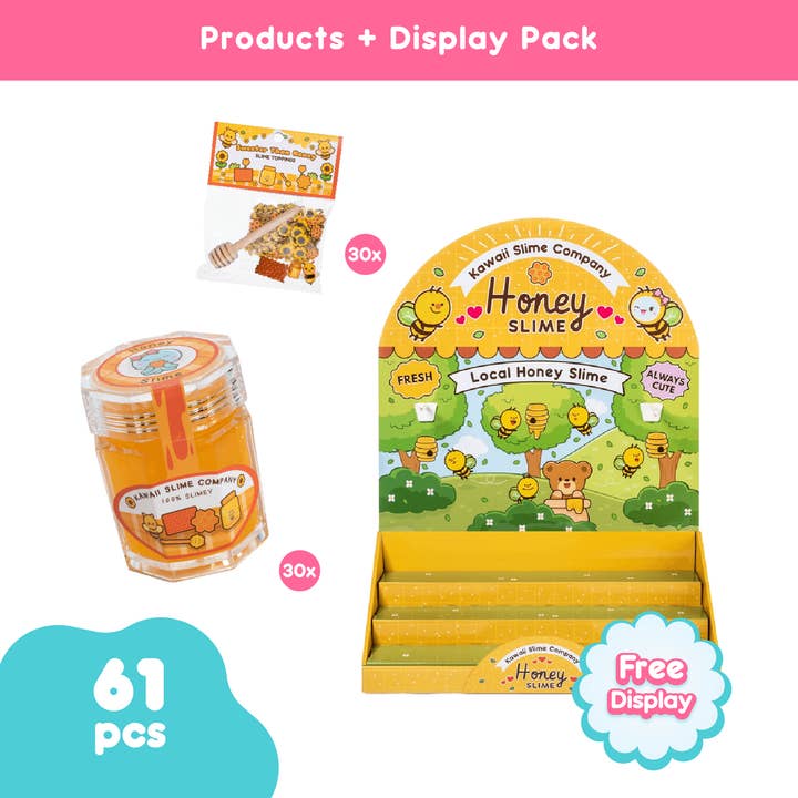 Zelfgemaakte Honing POP Display - PRODUCTEN + DISPLAY voor wholesale door Kawaii Slime Company