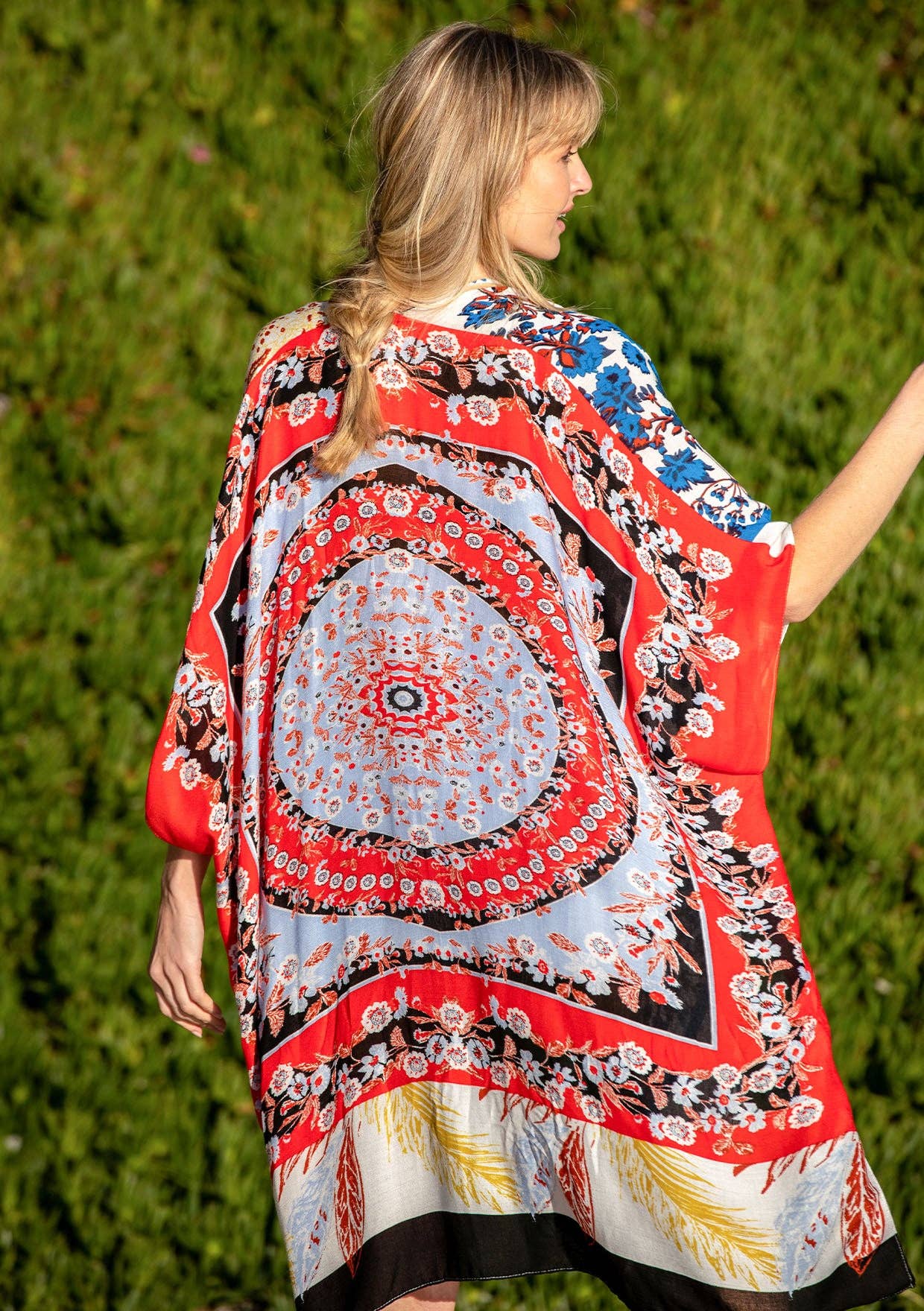 Lovestitch - Wholesale Kimono - Women's - Floral Multi Bohemian Open Front Kimono5